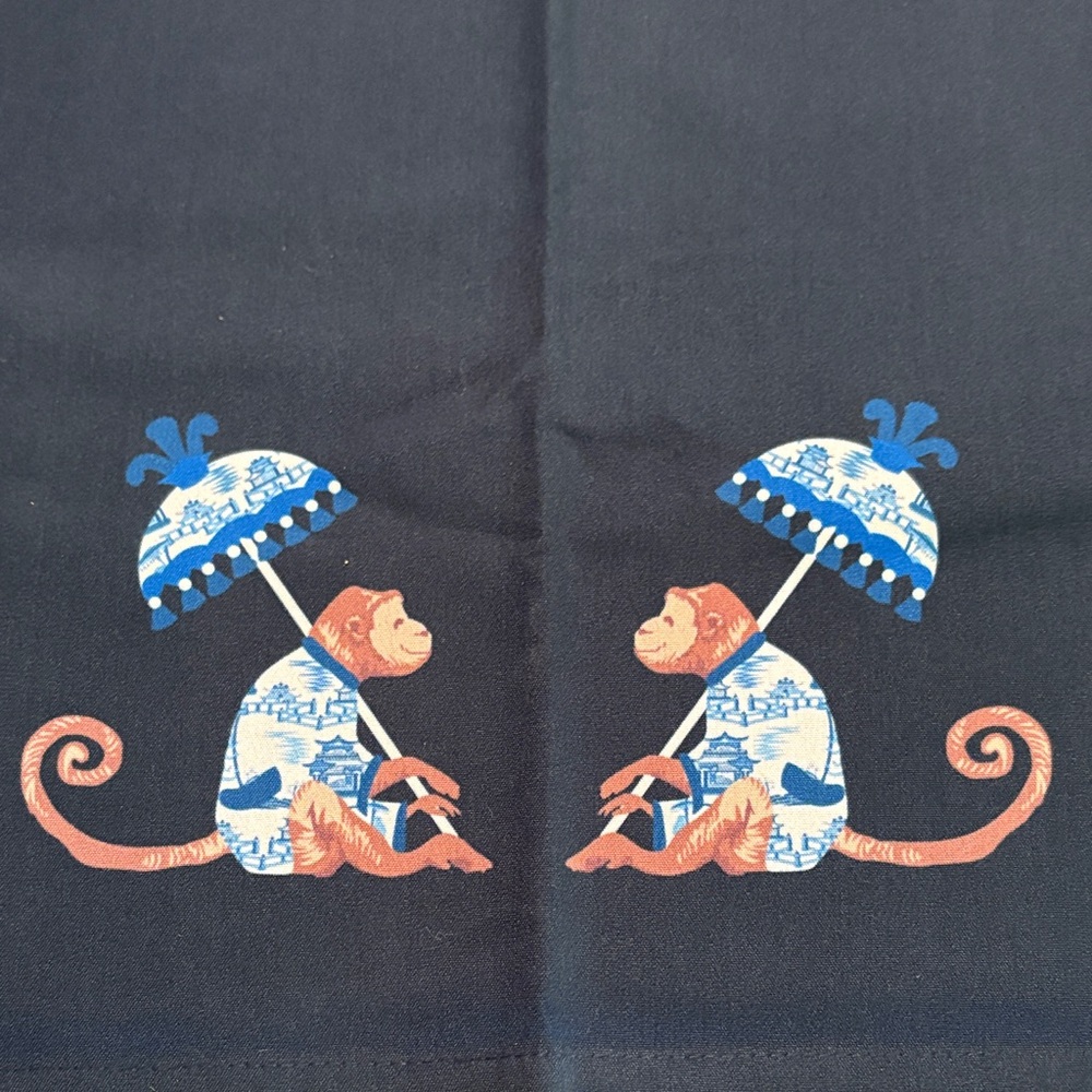 CHINOISERIE MONKEYS TEA TOWEL
